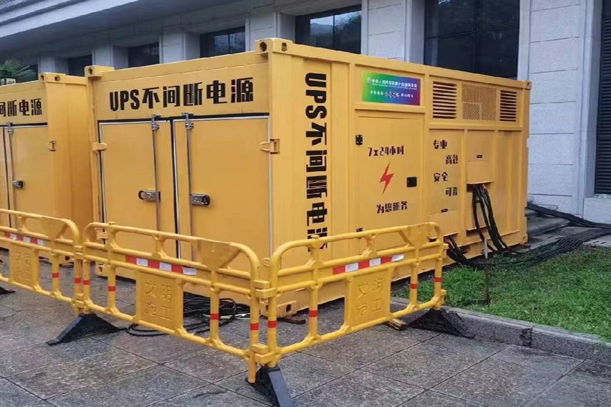 碌曲发电机租赁施工现场